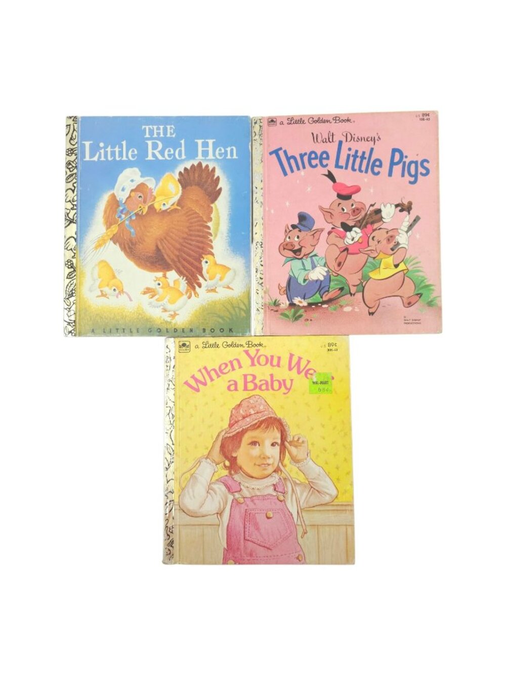 Little Golden Books Lot 3 Vintage Little Red Hen Three Pigs When You Were A Baby